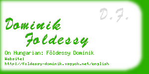 dominik foldessy business card