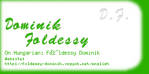 dominik foldessy business card